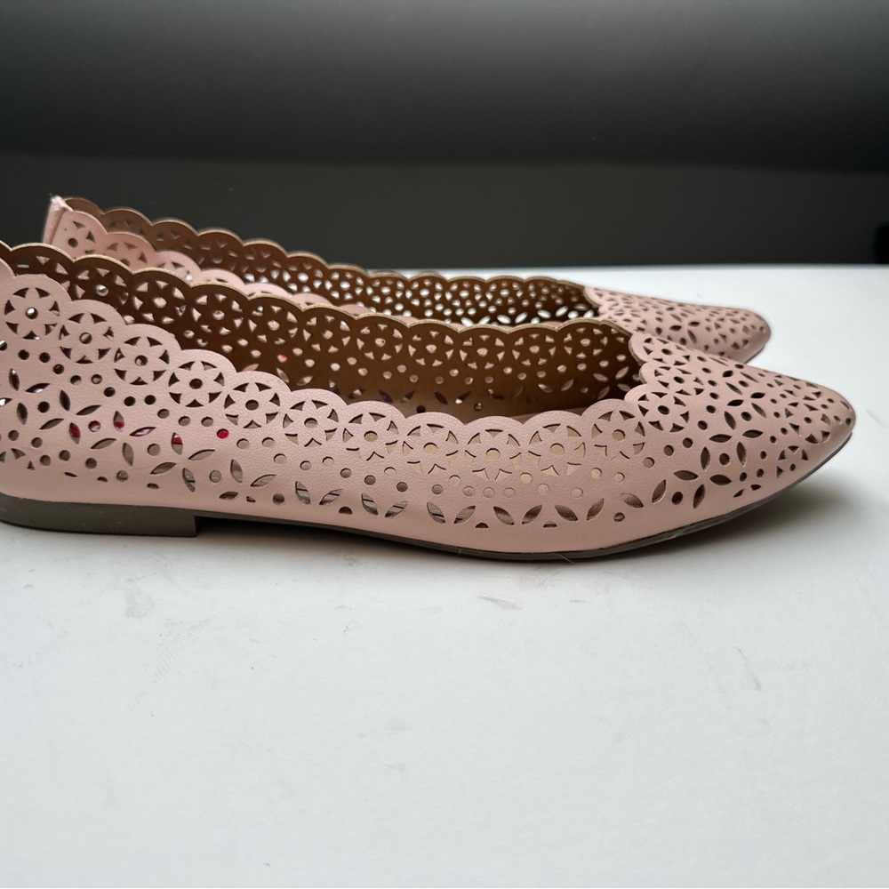 Elegant Pink Laser-Cut Flats NEW